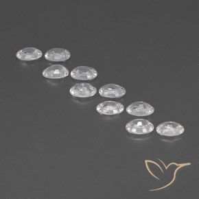 Pedras preciosas de Zircão Branco natural de 6.86 ct, oval, VVS-VS