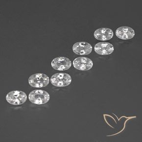 Pedras preciosas de Zircão Branco natural de 8.00 ct, oval, VVS-VS