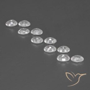 Pedras preciosas de Zircão Branco natural de 7.49 ct, oval, VVS-VS