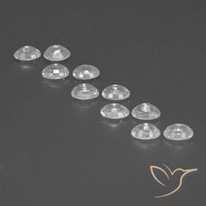 Pedras preciosas de Zircão Branco natural de 8.12 ct, oval, VVS-VS