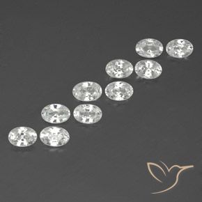 Pedras preciosas de Zircão Branco natural de 7.26 ct, oval, VVS-VS