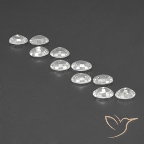Pedras preciosas de Zircão Branco natural de 7.26 ct, oval, VVS-VS