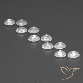 Pedras preciosas de Zircão Branco natural de 8.63 ct, oval, VVS-VS