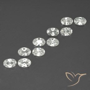 Pedras preciosas de Zircão Branco natural de 7.10 ct, oval, VVS-VS