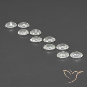 Pedras preciosas de Zircão Branco natural de 7.10 ct, oval, VVS-VS