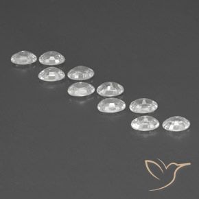 Pedras preciosas de Zircão Branco natural de 7.21 ct, oval, VVS-VS