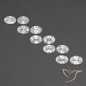 7.33ctw Natural Branco Zircão, oval, VVS-VS