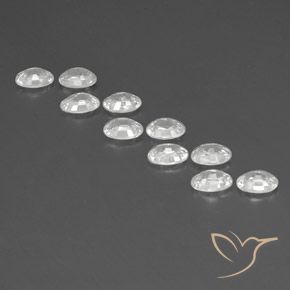 Pedras preciosas de Zircão Branco natural de 7.33 ct, oval, VVS-VS