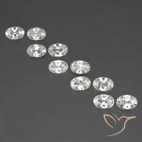 7.33ctw Natural Branco Zircão, oval, VVS-VS