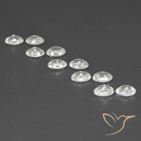 Pedras preciosas de Zircão Branco natural de 7.33 ct, oval, VVS-VS