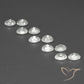 Pedras preciosas de Zircão Branco natural de 8.81 ct, oval, VVS-VS