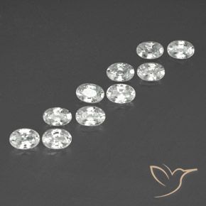 Pedras preciosas de Zircão Branco natural de 7.36 ct, oval, VVS-VS