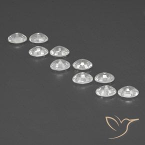 Pedras preciosas de Zircão Branco natural de 7.36 ct, oval, VVS-VS