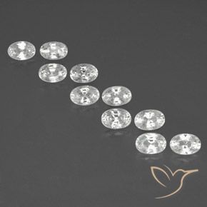 8.35ctw Natural Branco Zircão, oval, VVS-VS