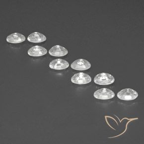 Pedras preciosas de Zircão Branco natural de 8.35 ct, oval, VVS-VS