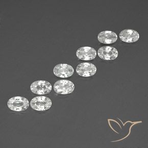 Pedras preciosas de Zircão Branco natural de 6.61 ct, oval, VVS-VS