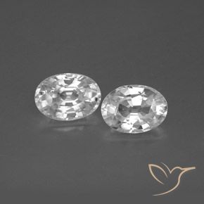 2.53ctw Natural Branco Zircão, oval, VS
