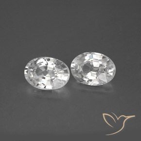 Pedras preciosas de Zircão Branco natural de 2.53 ct, oval, VS
