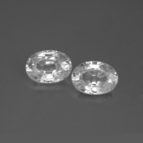 Pedras preciosas de zircão branco natural de  ct, corte oval, VVS