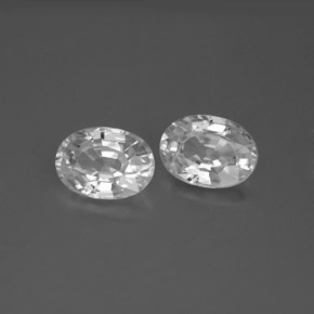 Pedras preciosas de zircão branco natural de  ct, corte oval, VVS