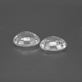 Pedras preciosas de zircão branco natural de  ct, corte oval, VVS