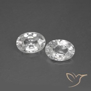 2.43ctw Natural Branco Zircão, oval, VVS