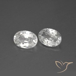 Pedras preciosas de Zircão Branco natural de 2.43 ct, oval, VVS