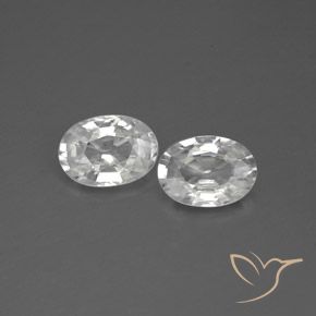 2.34ctw Natural Branco Zircão, oval, VVS