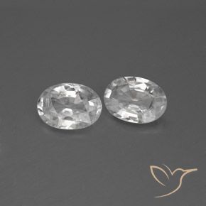 Pedras preciosas de Zircão Branco natural de 2.34 ct, oval, VVS