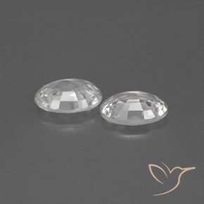 Pedras preciosas de Zircão Branco natural de 2.34 ct, oval, VVS