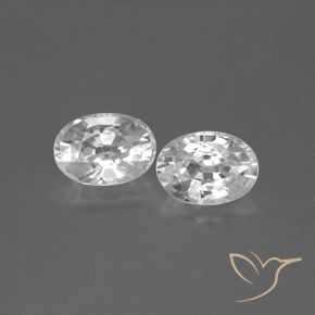 2.64ctw Natural Branco Zircão, oval, VS