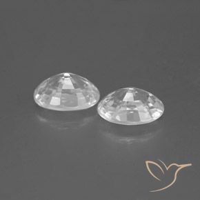 Pedras preciosas de Zircão Branco natural de 2.64 ct, oval, VS