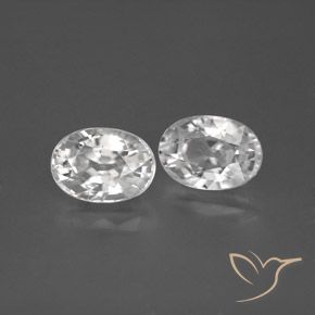 Pedras preciosas de Zircão Branco natural de 3.01 ct, oval, VVS-VS