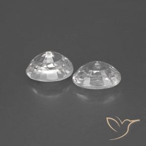 Pedras preciosas de Zircão Branco natural de 3.01 ct, oval, VVS-VS