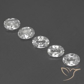 6.08ctw Natural Branco Zircão, oval, VVS
