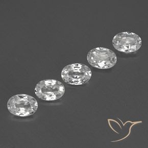 Pedras preciosas de Zircão Branco natural de 6.08 ct, oval, VVS