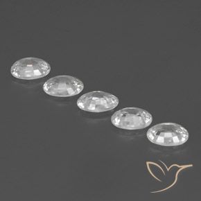 Pedras preciosas de Zircão Branco natural de 6.08 ct, oval, VVS