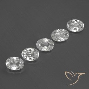 Pedras preciosas de Zircão Branco natural de 6.07 ct, oval, VVS