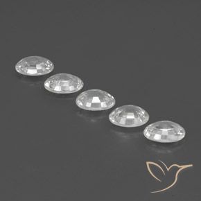 Pedras preciosas de Zircão Branco natural de 6.07 ct, oval, VVS