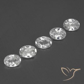 Pedras preciosas de Zircão Branco natural de 5.74 ct, oval, VVS-VS