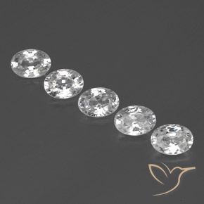 6.35ctw Natural Branco Zircão, oval, VS