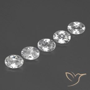 Pedras preciosas de Zircão Branco natural de 6.35 ct, oval, VS