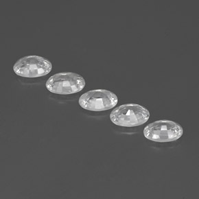 Pedras preciosas de zircão branco natural de  ct, corte oval, VVS