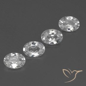Pedras preciosas de Zircão Branco natural de 4.57 ct, oval, VVS-VS