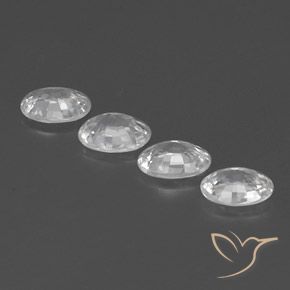 Pedras preciosas de Zircão Branco natural de 4.57 ct, oval, VVS-VS