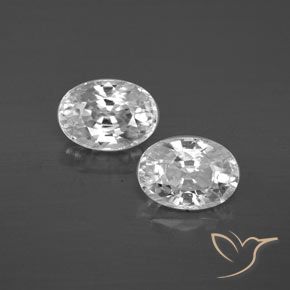 2.91ctw Natural Branco Zircão, oval, VVS-VS