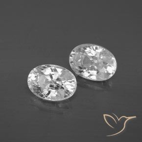 Pedras preciosas de Zircão Branco natural de 2.91 ct, oval, VVS-VS
