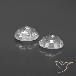 Pedras preciosas de Zircão Branco natural de 2.91 ct, oval, VVS-VS
