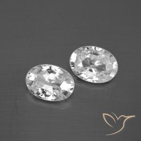 Pedras preciosas de Zircão Branco natural de 2.33 ct, oval, VVS-VS