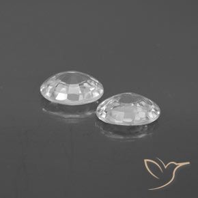 Pedras preciosas de Zircão Branco natural de 2.33 ct, oval, VVS-VS